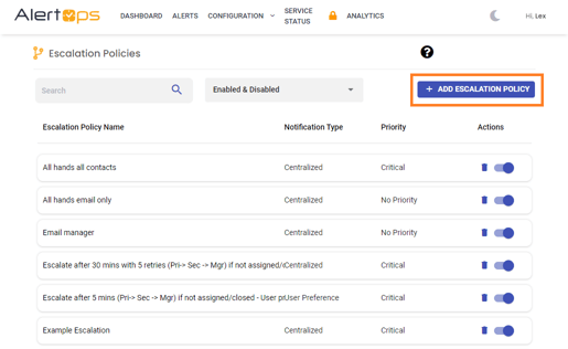 Create an Escalation Policy
