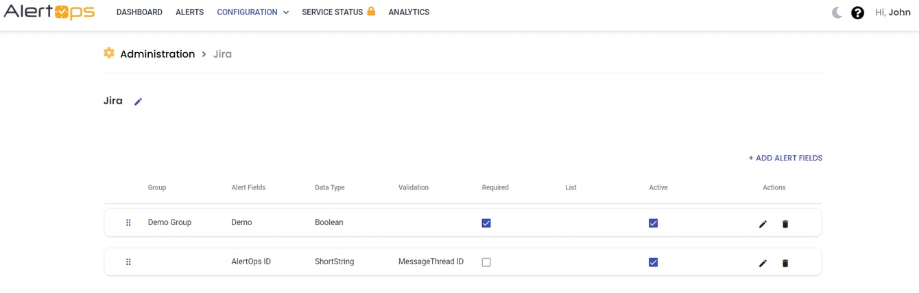 Custom Alert Fields