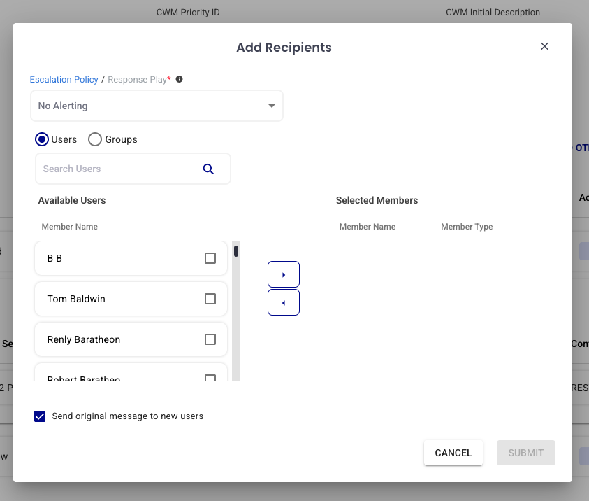 Alert Status and Response Actions
