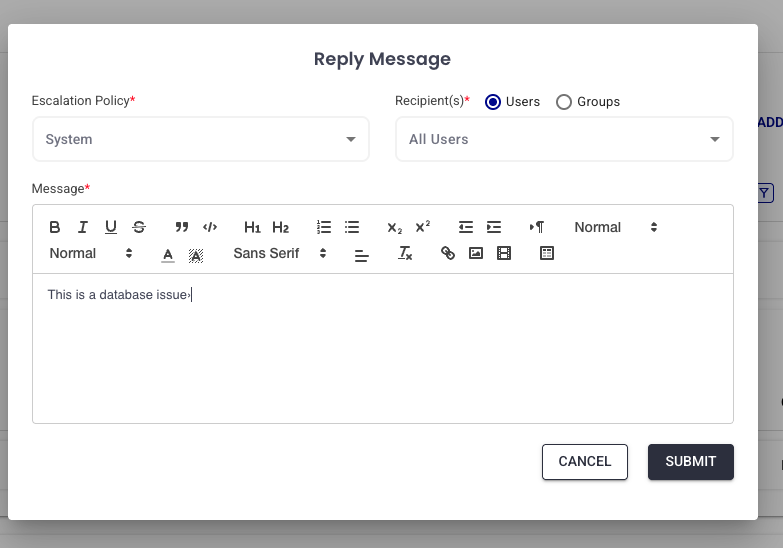 Alert Status and Response Actions